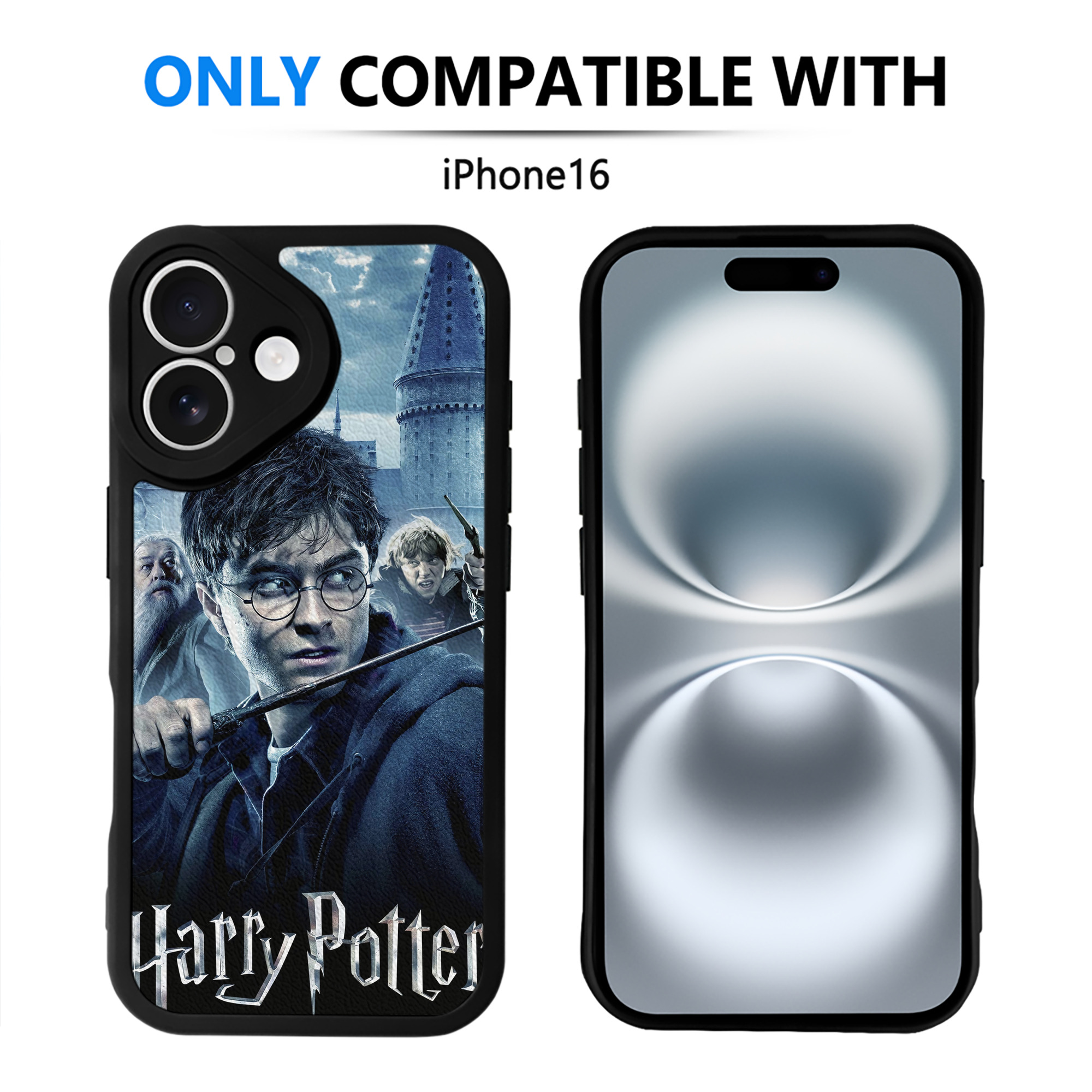 （画像用） Harry Potter ハリー・ポッターシリーズ 【iPhone 16シリーズ対応】シリコンスマホケース（レザー調） 材質：シリコン